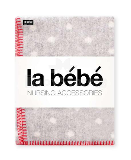 La Bebe™ Grey Goose Art.76995 Natural Lambswool Baby blanket Dots 140x100cm