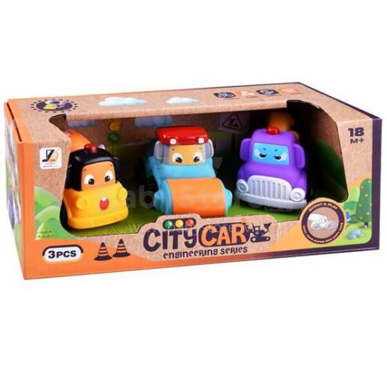 Jok City Car Art.ZA4737 Pehmete autode komplekt 3tk