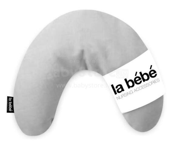 La Bebe™ Mimi Nursing Cotton Pillow Art.78939 Light grey Travel Pillow ,19x46 sm