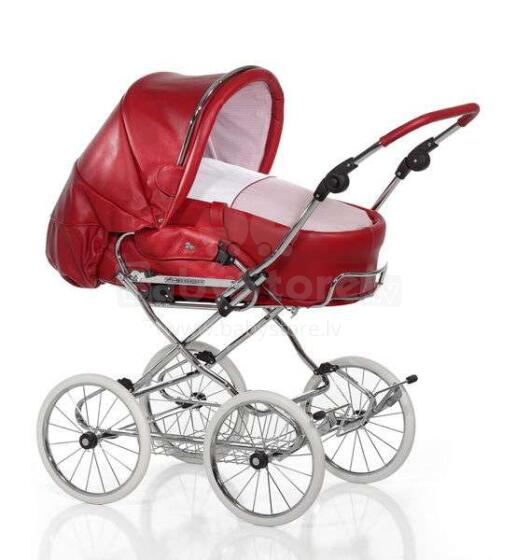Hesba Condor Coupe DeLux VIP Art.79840  Luksuslik klassikaline Baieri ehtne nahk jalutuskäru