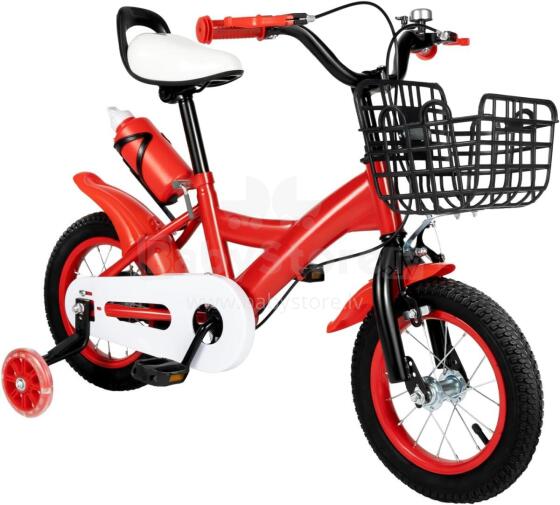 Kids Bike Wheels Collas 12' Red  Art.8063 Laste kaherattaline jalgratas lisaratastega
