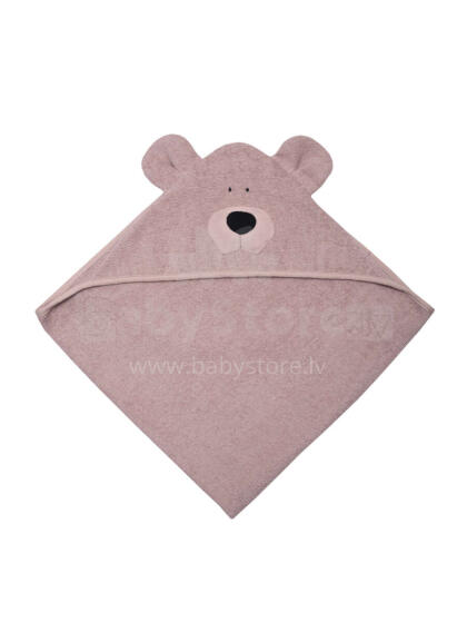 Wooly Organic Art. TF-102-T-01 EE ÖKO Laste froteevannirätik kapuutsiga BIO puuvillast Teddy (75*75sm)