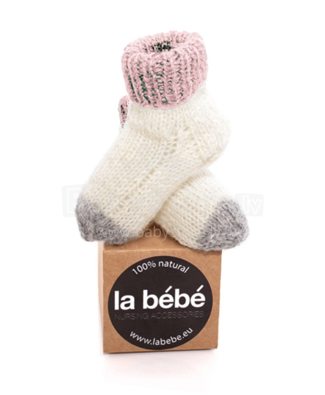 La Bebe™ Natural Eco Lambswool Baby Socks Art. 83992 Naturaalsed villased sokkid vastsündinud lapsele