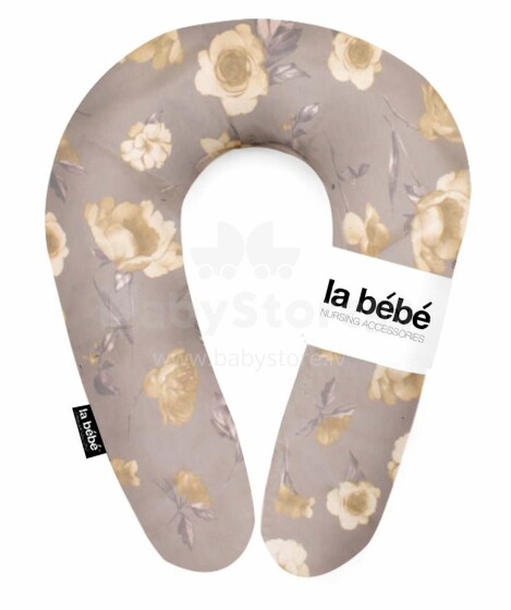 La Bebe™ Snug Cotton Nursing Maternity Pillow Art.85487 Rose Pastel Gray