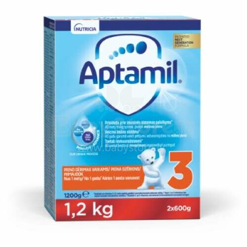 Aptamil 3 Pronutra Art.652467 адаптированная молочная смесь дополнительного питания, c 12 мес.,1.2 кг