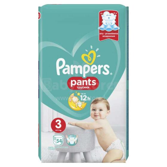 Pampers Püksid Art.P04G766 Aluspüksid S3 suurus, 6-11 kg, 54 tk