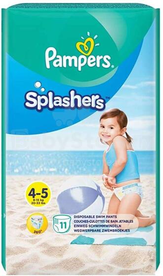 Pampers Pants Splashers Art.P04G666 Mähkmed väikestele ujujatele , S4 suurus 9-15 kg, 11 tk.