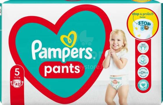 Pampers Pants Maxi pack Art.P04G768 Mähkmepüksid S5 suurus,12-17 kg,42 tk.