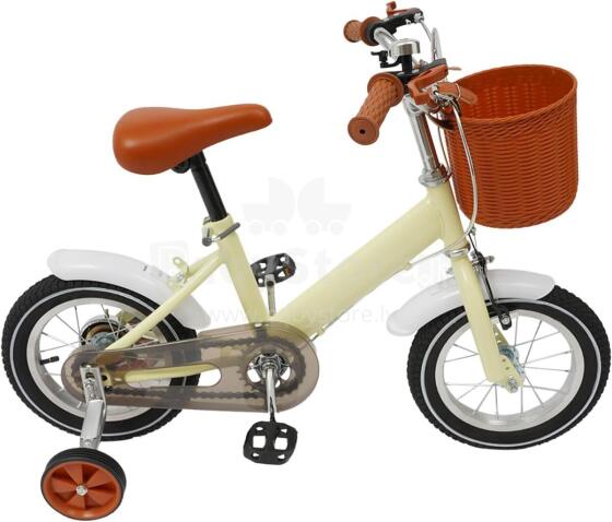 Kids Bike Wheels Collas 12' Beige Art.92089  Laste kaherattaline jalgratas lisaratastega