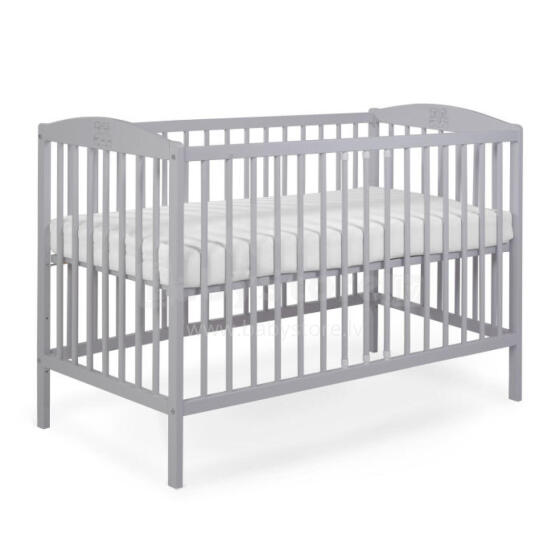 La Bebe™ Kids Wood Cot Tomi 7 Art.92445 Grey Laste puidust võrevoodi 120x60 cm