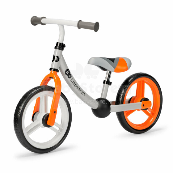 KinderKraft 2Way Next Art.KR2WAY00ORA0000 Orange  Детский велосипед - бегунок с металлической рамой