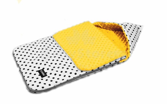 La bebe™ Minky+Cotton Sleeping bag Art.96508 Yellow Мягкий конверт для коляски