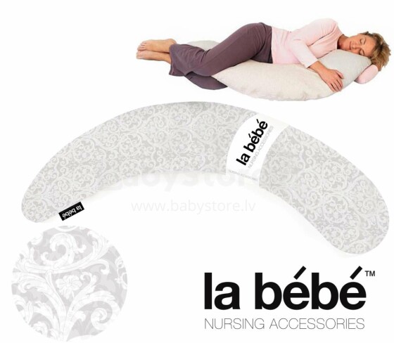 La Bebe™ Moon Maternity Pillow  Art.97443 Classic Grey, 185 cm