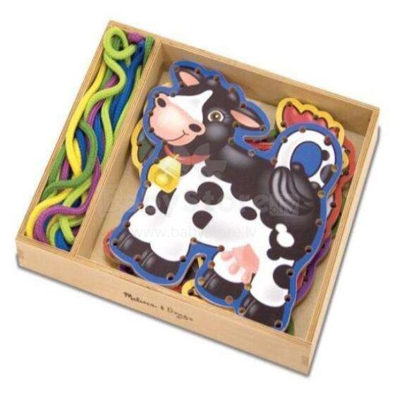 Melissa&Doug Lacing Animals Art.13781 Mänguasja Shnurovka arendamine