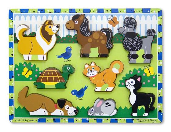 Melissa&Doug Puzzles Pets Art.13724  Puidust puzzle