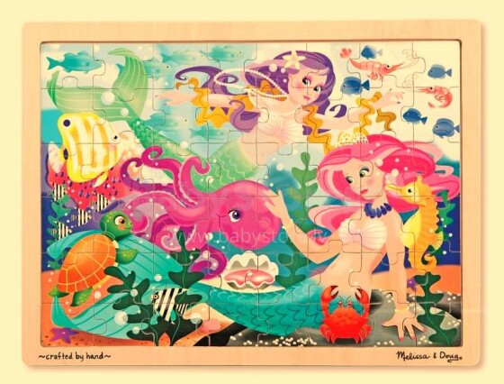 Melissa&Doug  Jigsaw Puzzles Mermaid Art.12911 Puust arendav puzzle
