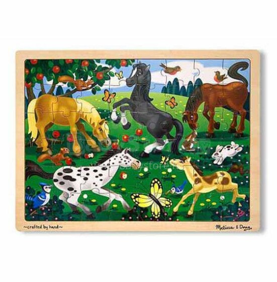 Melissa&Doug  Jigsaw Puzzles Horses Art.13801  Puust arendav puzzle