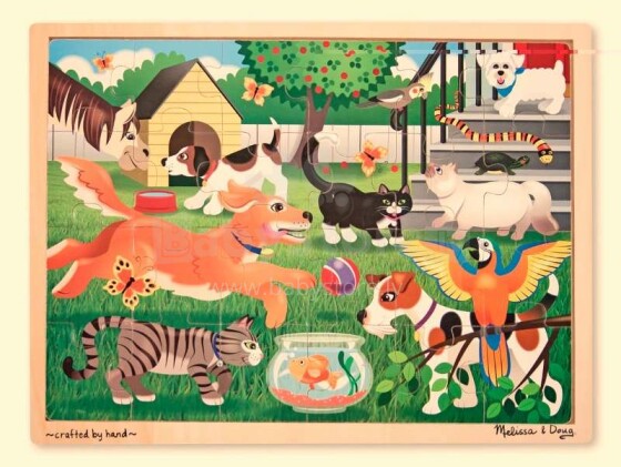 Melissa&Doug  Jigsaw Puzzles Pets Art.19059  Puust arendav puzzle