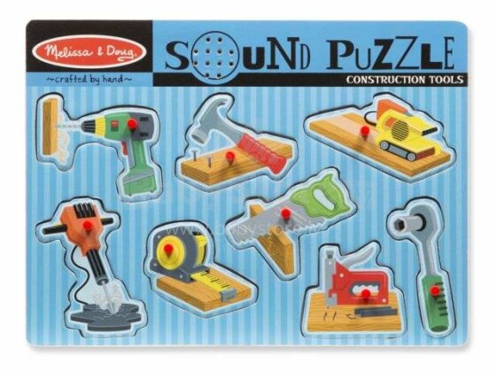 Melissa&Doug Sound Puzzles Construction Art.10733  Puidust muusika puzzle