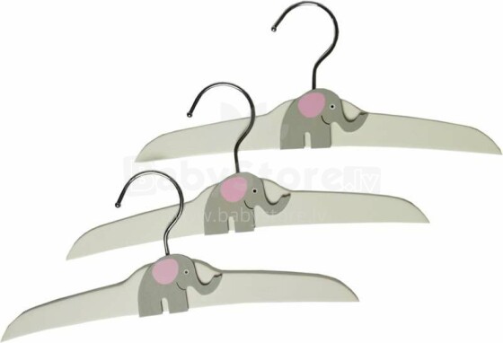 JaBaDaBaDo Clothes Hanger Elephant Art.R15033  вешалки детские,3 шт