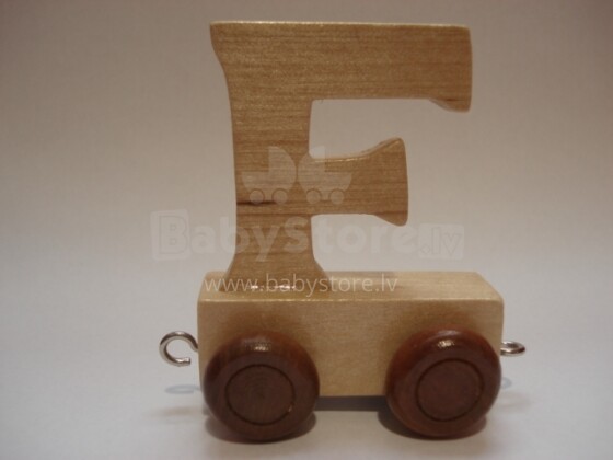Wood Toys Letter Art.23708 Деревянная буква на колёсиках