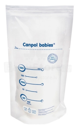 Canpol Babies Art. 70/001  Kotid rinnapiima kogumiseks ja säilitamiseks, 150 ml, (20 tk)