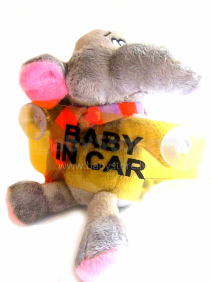 4Kids BABY ON BOARD - Знак на присоске + Мягкая игрушка  