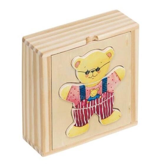Goki VG57910 Puzzle, bears dress-up