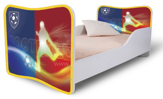 Nobi Football Стильная молодёжная  кровать с матрасом 144x74 см