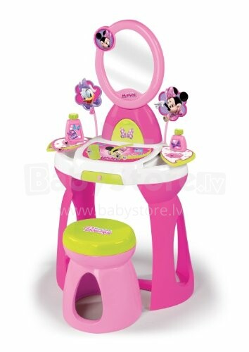Smoby Minnie Mouse SM-24146 make-up table Детский косметический столик с аксессуарами