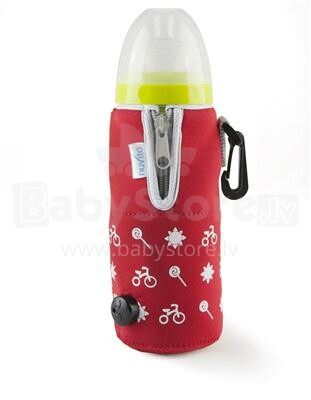 Nuvita Tavelmilk Flexi® Art. 1073 Red Travel bottle warmer with zip