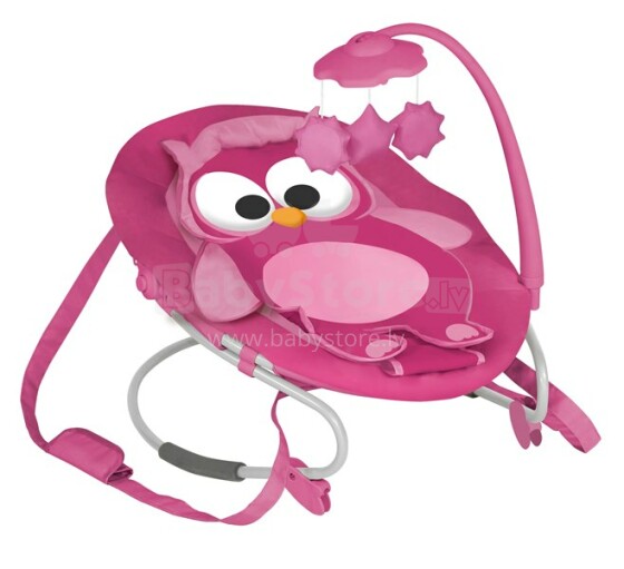 Bertoni Art.81322 Joy Pink Owl кресло-качалка с развивающими игрушкам
