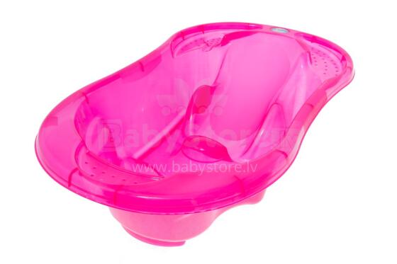 TegaBaby Anatomic Bath Comfort  KF-001 Aнатoмичecкая детская ванночка со сливом и термометром [прозрачная]