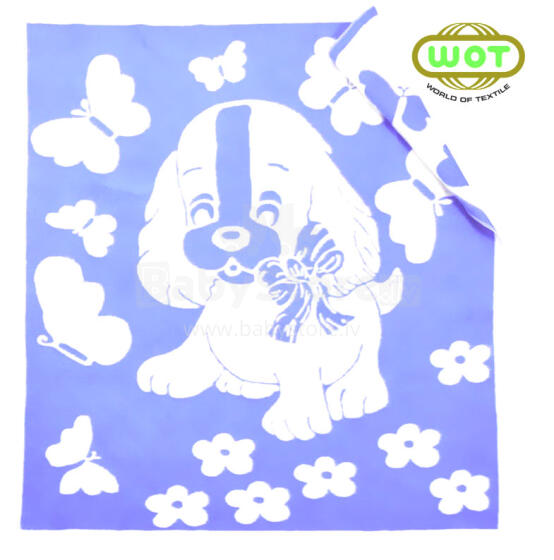 WOT ADXS Art.003/2006(1073) DOG Augstvērtīga bērnu kokvilnas sedziņa (sega)/plediņš 100x118 cm
