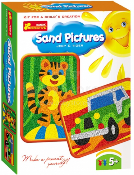 Ranok Creative Art 2007-04 Sand Picture 2 in 1. Jeep & Tiger