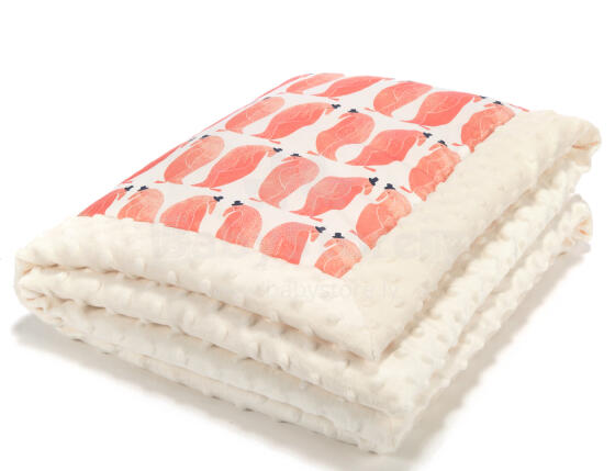 La Millou Art. 83432 Infart Blanket Penguin Pepe Ecru Augstākās kvalitātes divpusēja sedziņa (65x75 cm) 