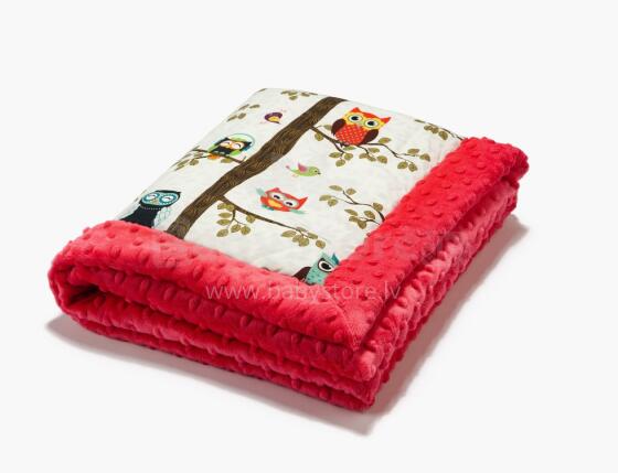 La Millou By Anna Mucha Art. 83438 Infart Blanket Owl Radio Watermelon Augstākās kvalitātes divpusēja sedziņa (65x75 cm) 