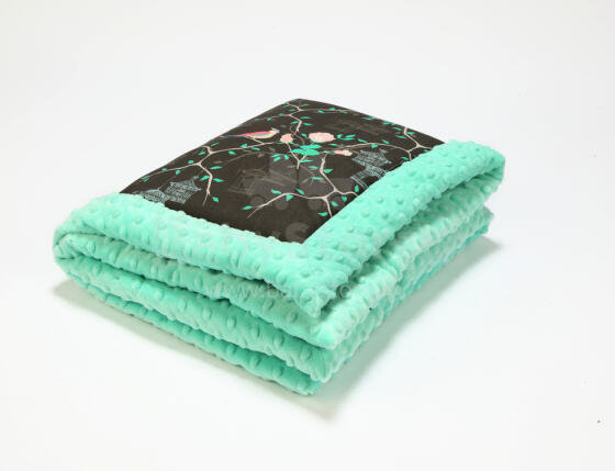 La Millou By Magdalena Rozczka Art. 83440 Infart Blanket Maggie Rose Choco Opal Augstākās kvalitātes divpusēja sedziņa (65x75 cm) 