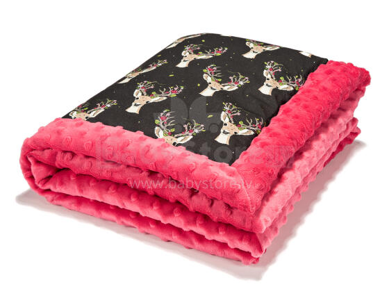 La Millou By Katarzyna Zielinska Art. 83443 Infart Blanket Oh My Deer Watermelon Augstākās kvalitātes divpusēja sedziņa (65x75 cm) 