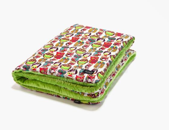 La Millou Art. 83455 Toddler Blanket Wild Owls Green Augstākās kvalitātes divpusēja sedziņa (80x100 cm) 