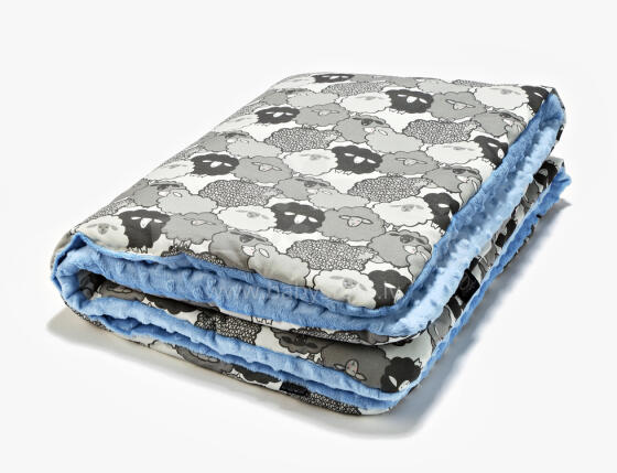 La Millou Art. 83465 Toddler Blanket Graphite Sheep Family Sky