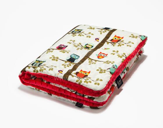 La Millou By Anna Mucha  Art. 83475 Toddler Blanket Owl Radio Watermelon Augstākās kvalitātes divpusēja sedziņa (80x100 cm) 