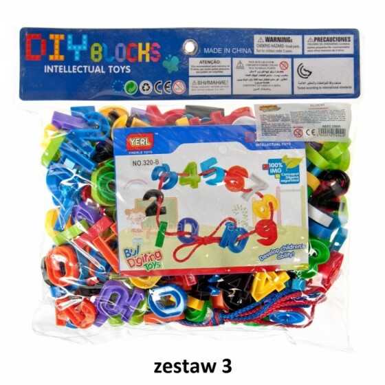 Edu Fun Toys Art.339895 Развивающая игра-шнуровка Цифры и Буквы