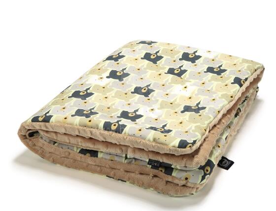 La Millou Art. 83500 Toddler Blanket Pure Bears Latte Augstākās kvalitātes divpusēja sedziņa (80x100 cm) 