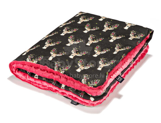 La Millou By Katarzyna Zielinska Art. 83533 Preschooler's Blanket Oh My Deer Watermelon Augstākās kvalitātes divpusēja sedziņa (110x140 cm)
