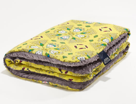 La Millou By Anna Mucha Art. 83536 Preschooler's Blanket Skulls Yellow Grey
