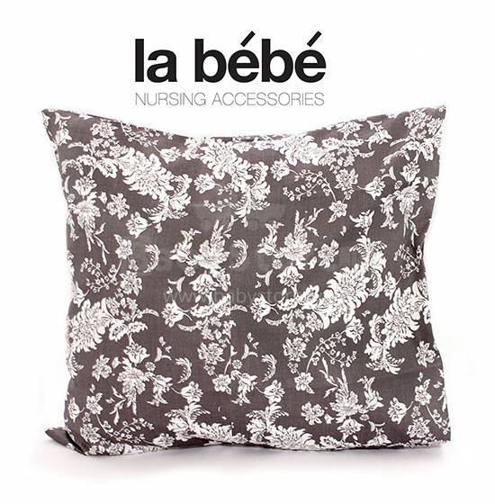 La Bebe™ Satīn Art.85235 Royal Grey Vintage pillowcase 40x40cm