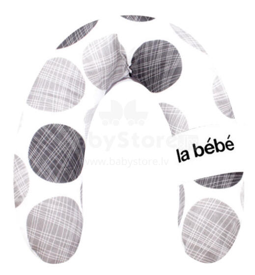 La Bebe™ Rich Cotton Nursing Maternity Pillow Art.81033 Savor Grey Pakaviņš (pakavs) mazuļa barošana, gulēšanai, pakaviņš grūtniecēm, 30x104 cm
