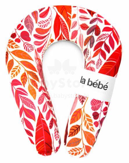 La Bebe™ Snug Cotton Nursing Maternity Pillow Red Leaf Fall 20*70cm Cotton Solid  Art.25236