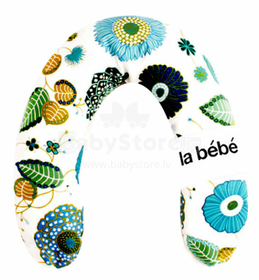 La Bebe™ Rich Cotton Nursing Maternity Pillow Art.78239 Blue deco Nursing Pillow 30x104 cm